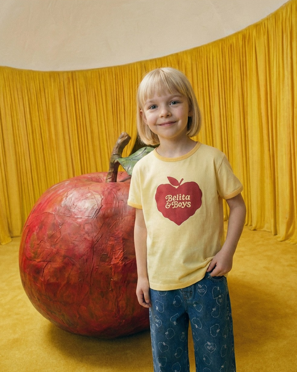 Yellow Bubble Apple Short Sleeve