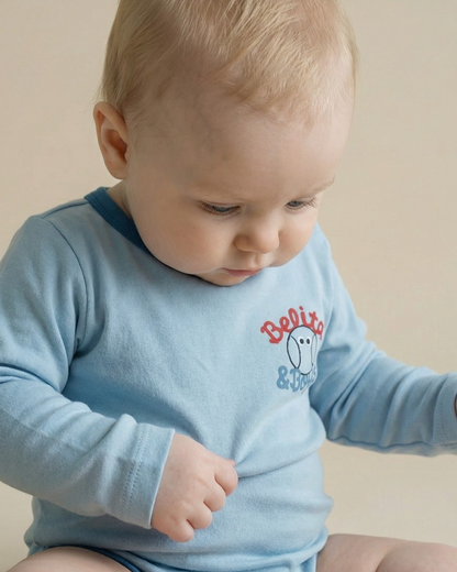 BABY Light Blue Tennis Bodysuit