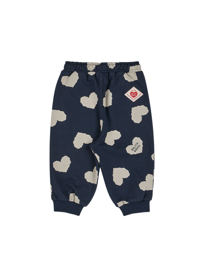 [BABY SET] Navy BB Heart Pattern Jogger