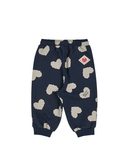 [BABY SET] Navy BB Heart Pattern Jogger