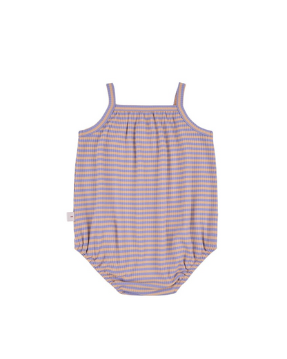 BABY GIRL Violet BB Heart Stripe Sleeveless Bodysuit