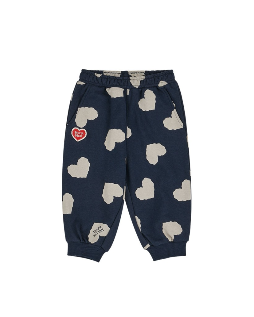 [BABY SET] Navy BB Heart Pattern Jogger