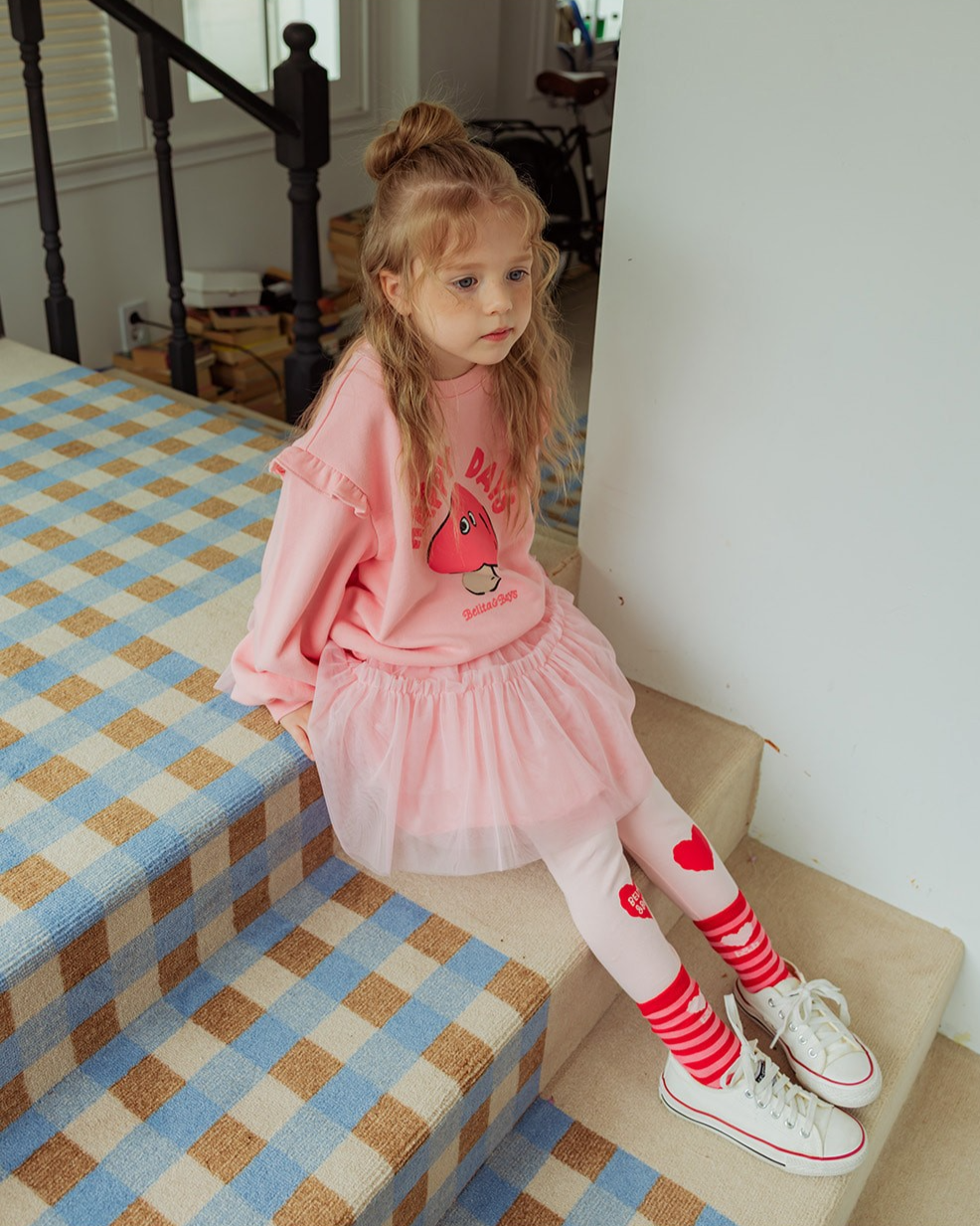 Pink Double Heart Leggings