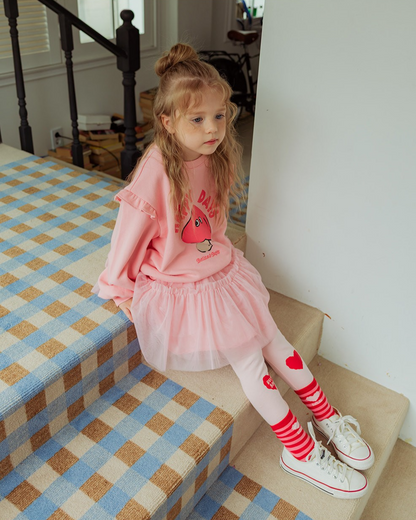 Pink Double Heart Leggings