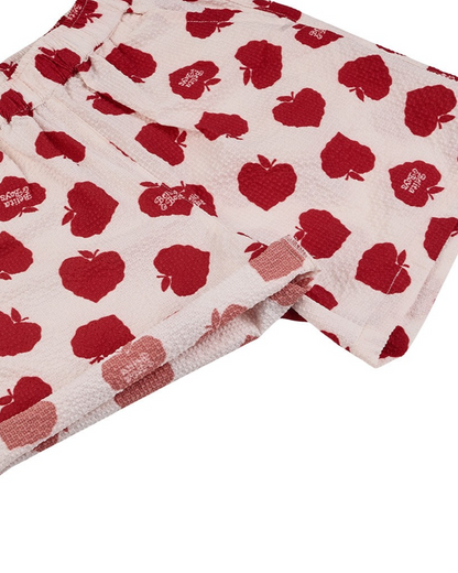 [SET] Red Bubble Apple Polysucker Shirt & Shorts