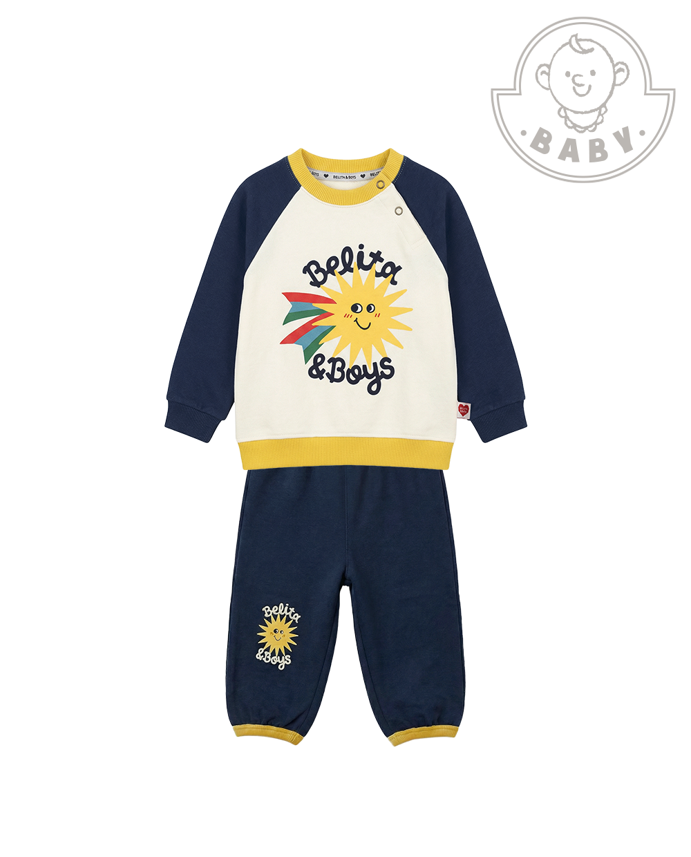 [BABY SET] Navy Sun Color Block Jogger