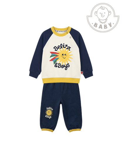 [BABY SET] Navy Sun Color Block Jogger