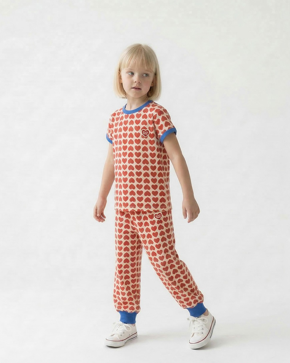 Red BB Heart Pattern One Mile Jogger