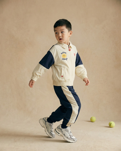 Navy BB Heart Color Block Jogger