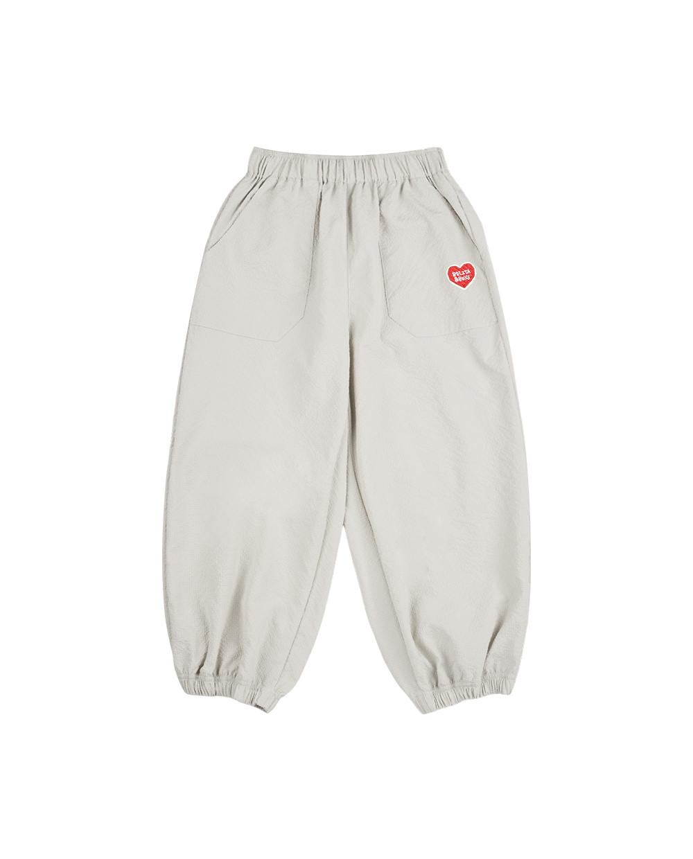 Cream BB Heart Polysucker Jogger