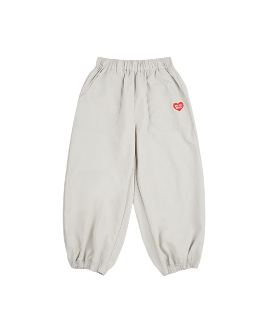 Cream BB Heart Polysucker Jogger