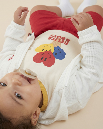 BABY White BB Heart Hooded Windbreaker