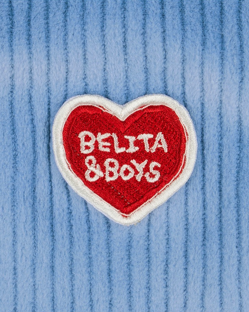 BABY Light Blue Color Block Velour Jumpsuit