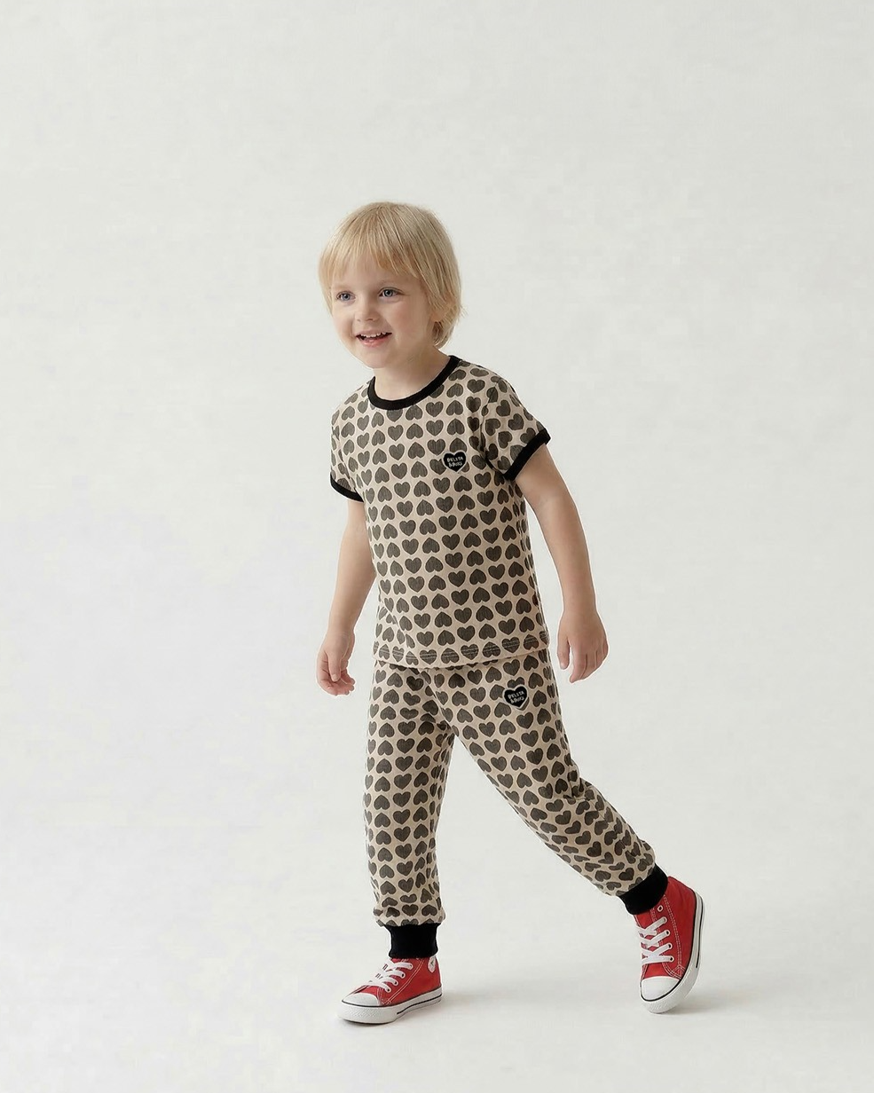 Charcoal BB Heart Pattern One Mile Jogger