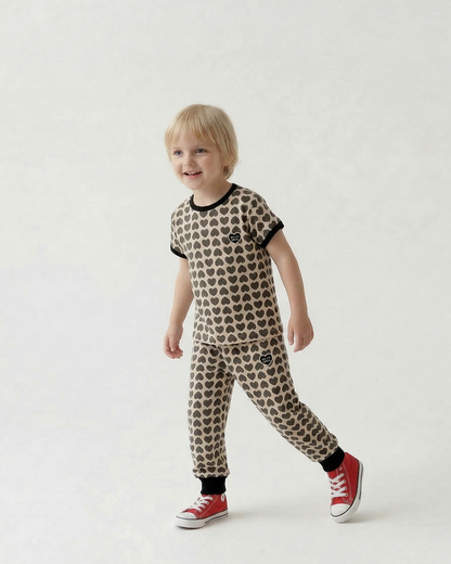 Charcoal BB Heart Pattern One Mile Jogger