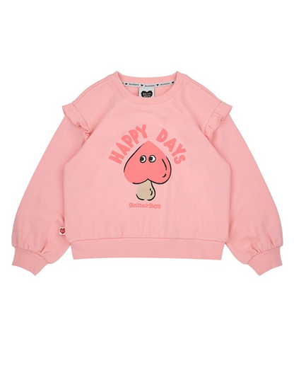 GIRL Pink Mushroom Frill Sweatshirt