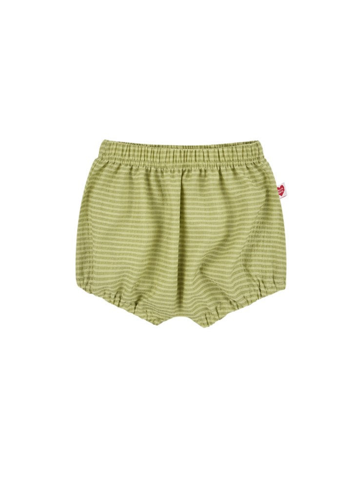 [BABY SET] Green Color Block Polysucker Shirt & Shorts