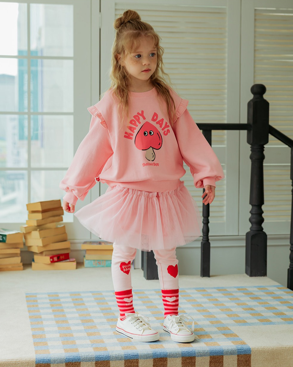 Pink Double Heart Leggings