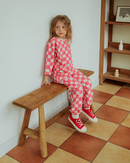 [SET] Pink Checkerboard Jogger