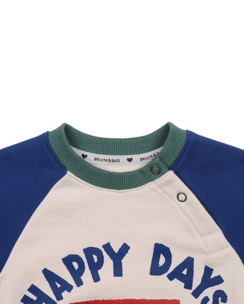 [BABY SET] Blue Bus Color Block Jogger