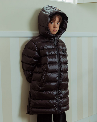 Black BB Heart Duck Down Long Jumper