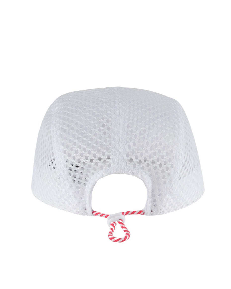 White BB Heart Mesh Camp Cap