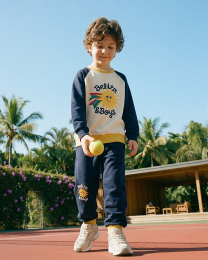 [SET] Navy Sun Color Block Jogger