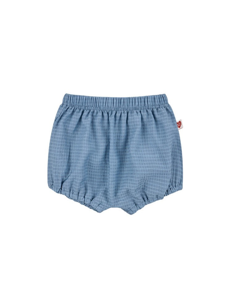 [BABY SET] Light Blue Color Block Polysucker Shirt & Shorts
