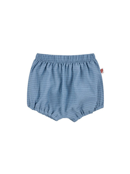 [BABY SET] Light Blue Color Block Polysucker Shirt & Shorts