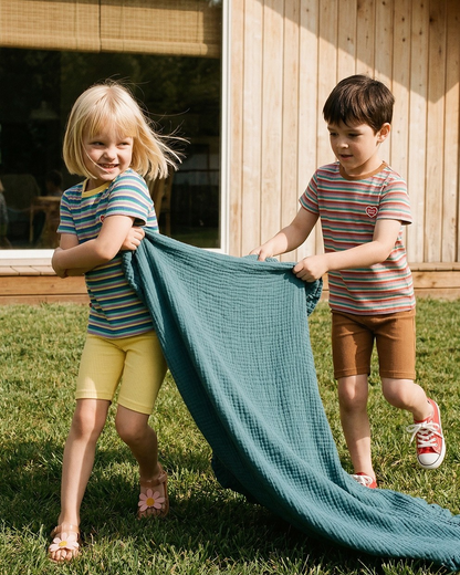 [SET] Light Yellow Colorful Stripe Short One Mile