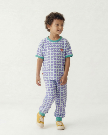 Violet BB Heart Pattern One Mile Jogger