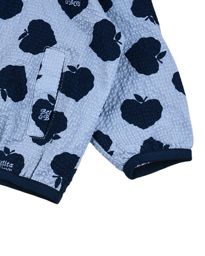 BABY Navy Bubble Apple Pattern Windbreaker