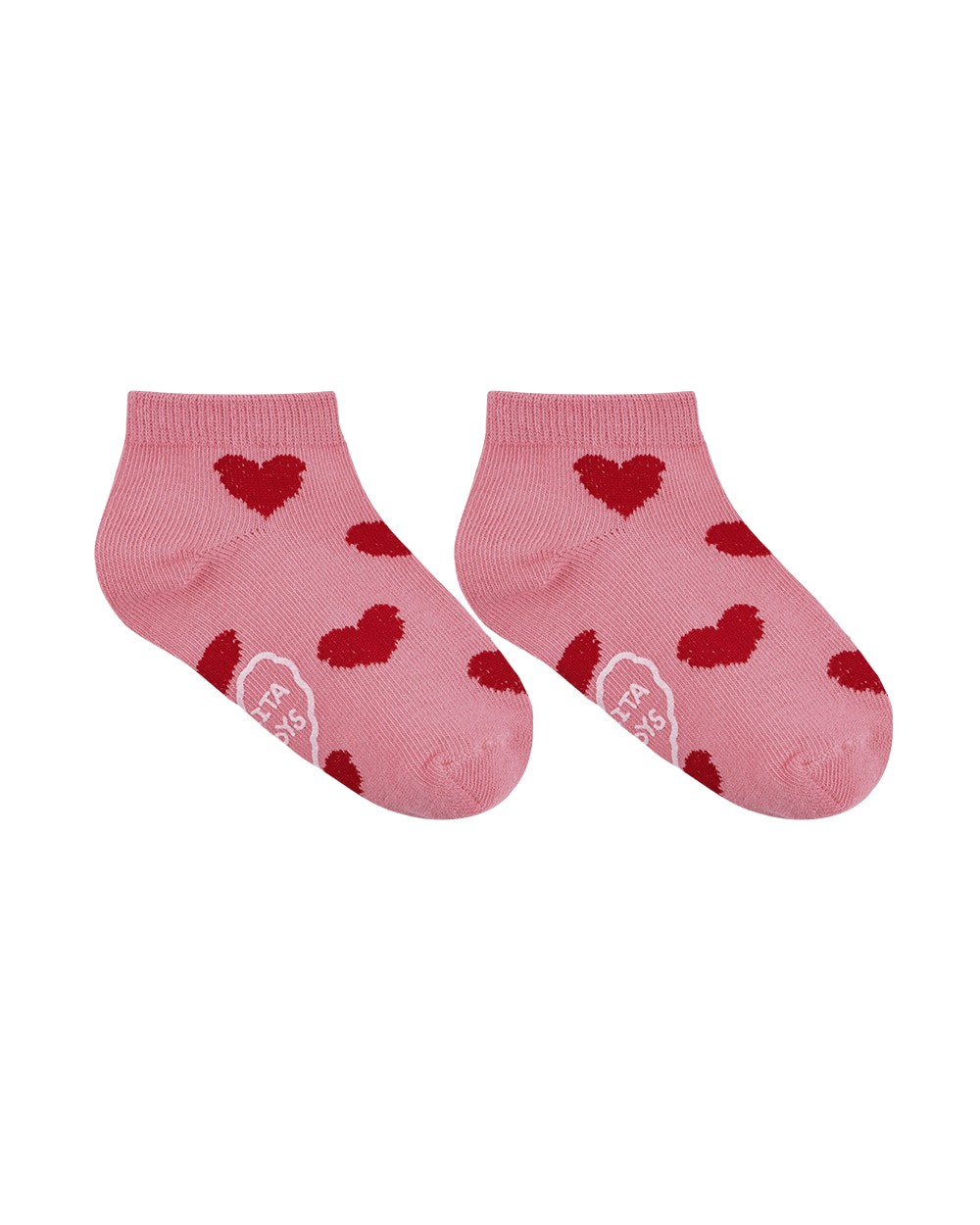 Pink BB Heart Jacquard Socks