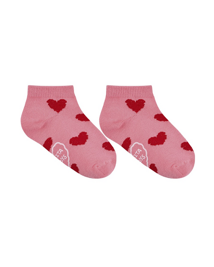 Pink BB Heart Jacquard Socks