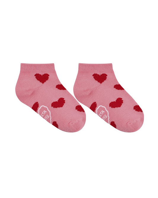 Pink BB Heart Jacquard Socks