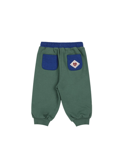 [BABY SET] Blue Bus Color Block Jogger