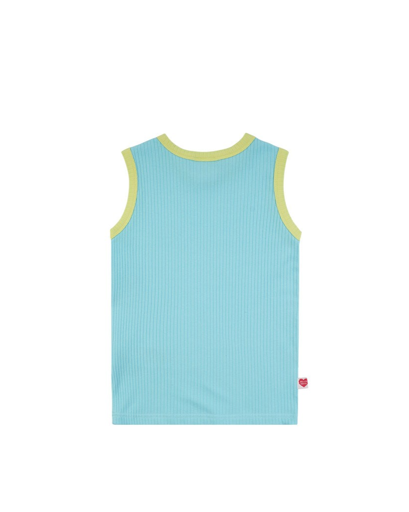 [SET] Light Blue BB Heart Two-Tone Sleeveless One Mile