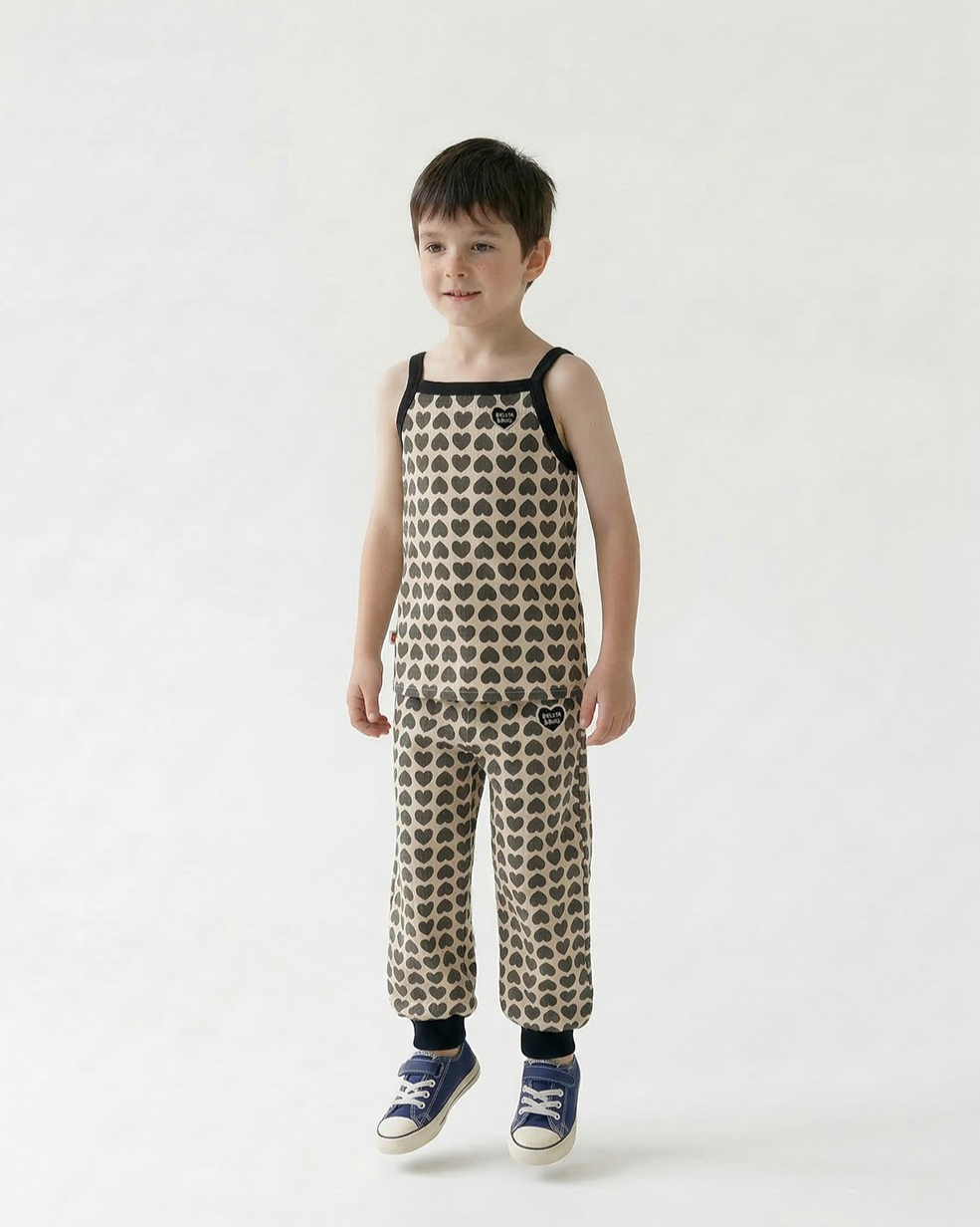 Charcoal BB Heart Pattern One Mile Jogger