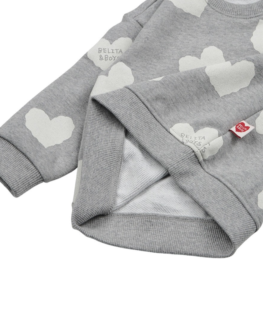 [BABY SET] Grey BB Heart Pattern Jogger