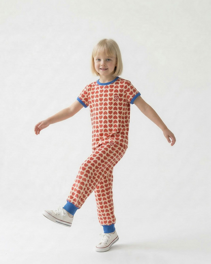 Red BB Heart Pattern One Mile Jogger
