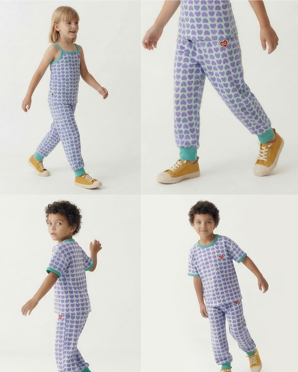 Violet BB Heart Pattern One Mile Jogger