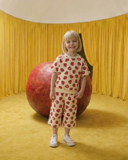 [SET] Red Bubble Apple Pattern Crop