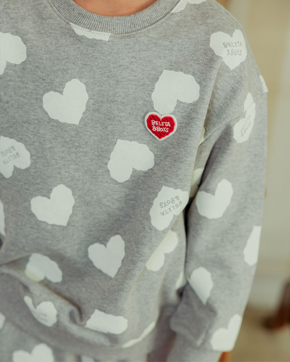 [SET] Grey BB Heart Pattern Jogger