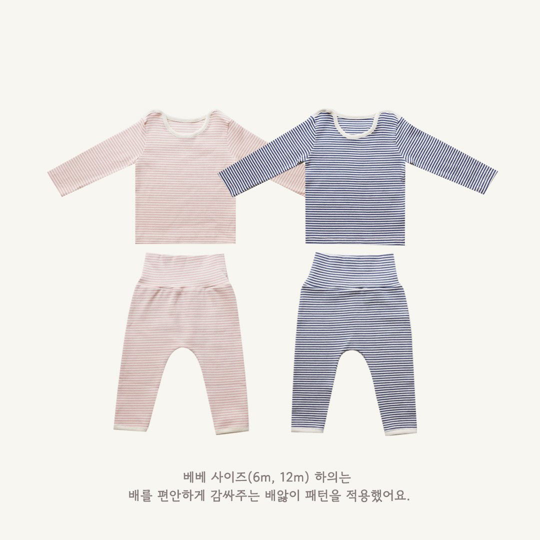 제티 ST 골지 실내복 Zetty Stripe Set (2 Pieces)