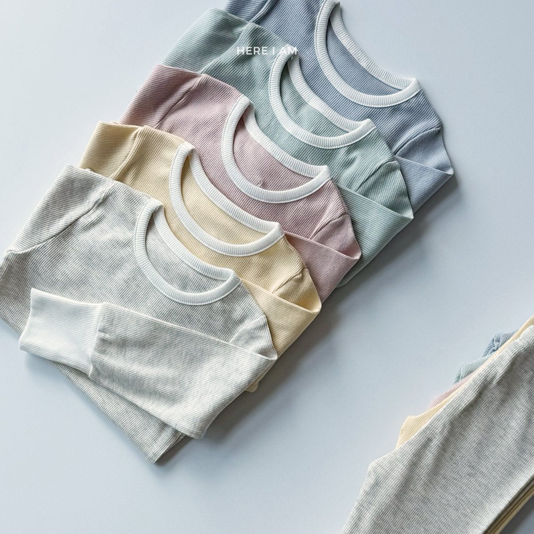 조이 골지 실내복 Joy Ribbed Set (2 Pieces)