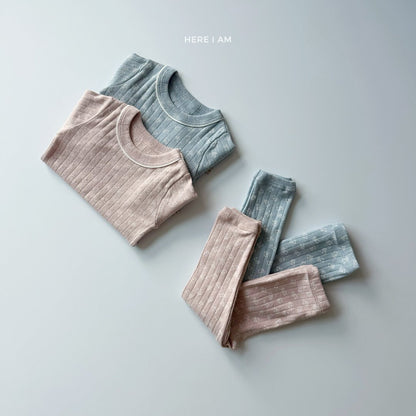 곰돌이 아일렛 실내복 Bear Eyelet Set (2 Pieces)