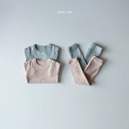 곰돌이 아일렛 실내복 Bear Eyelet Set (2 Pieces)