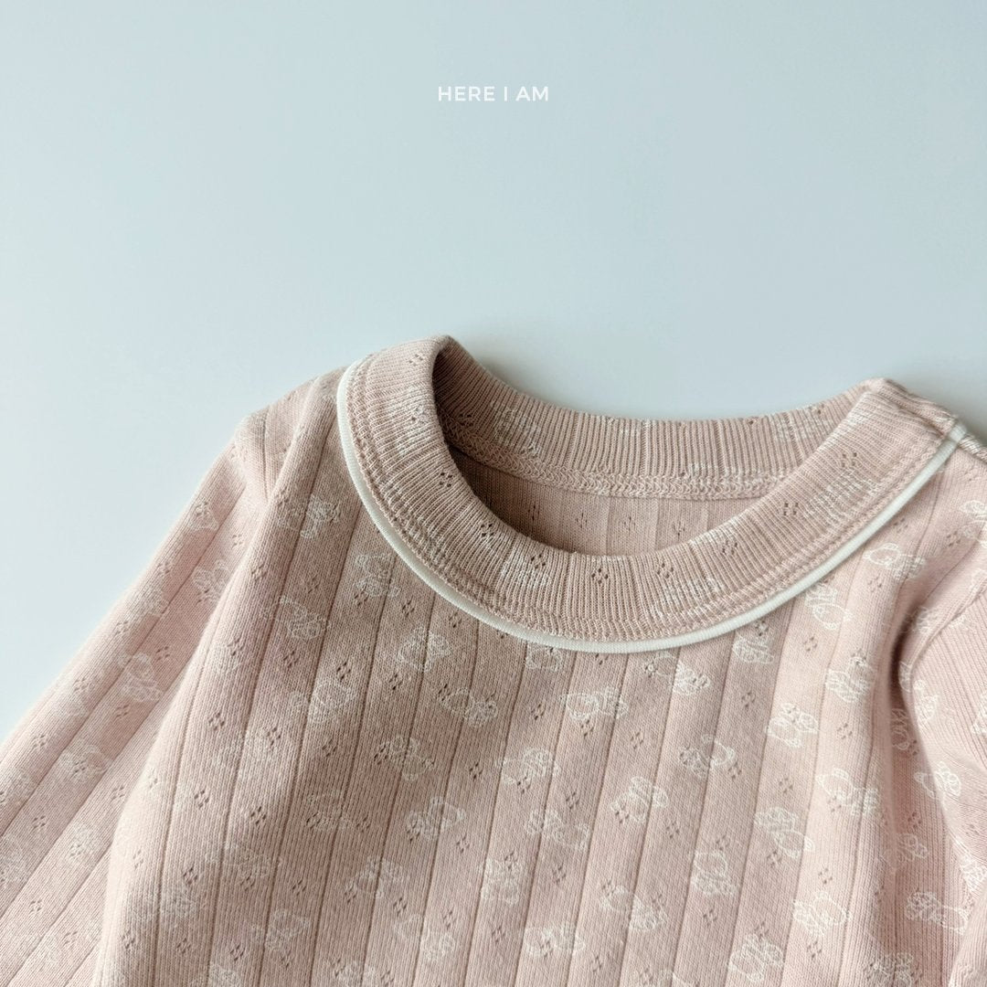 곰돌이 아일렛 실내복 Bear Eyelet Set (2 Pieces)