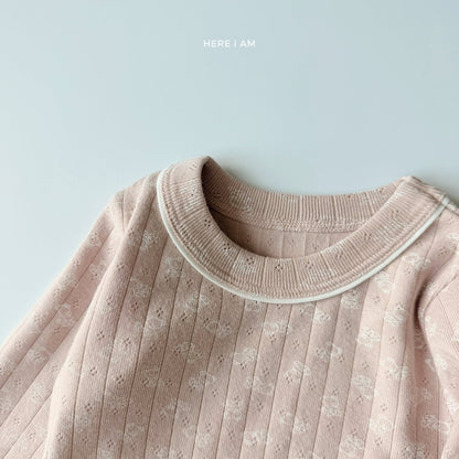 곰돌이 아일렛 실내복 Bear Eyelet Set (2 Pieces)