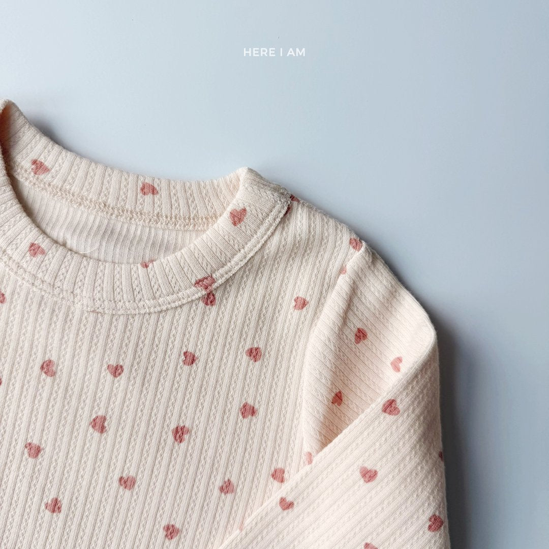 하트 아일렛 실내복 Heart Eyelet Set (2 Pieces)